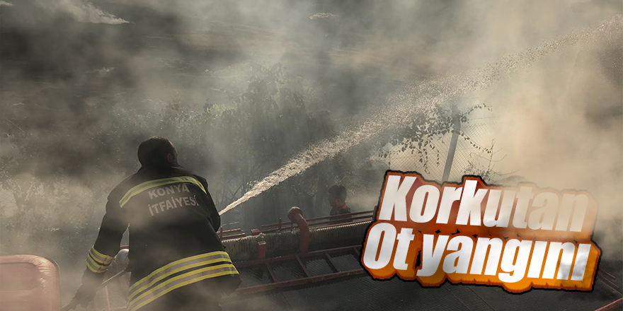 Ot yangını evlere sıçramadan söndürüldü