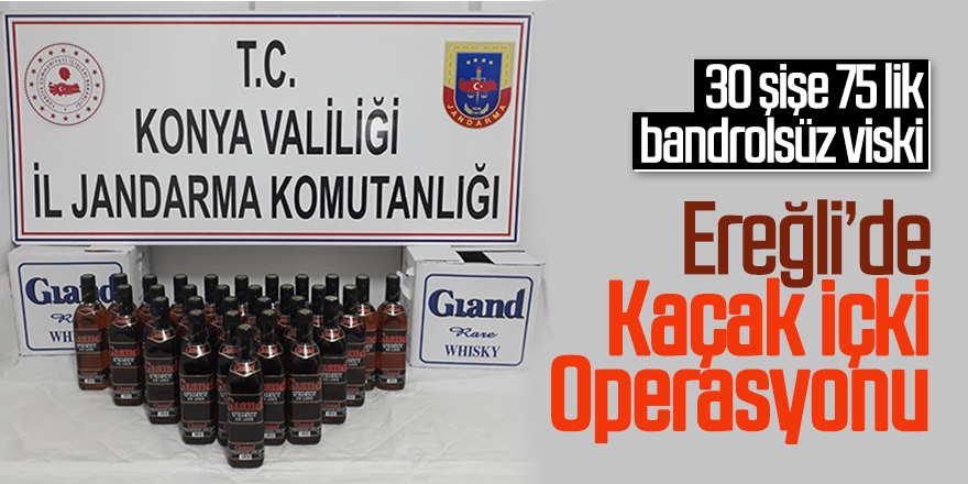 Jandarma Evde kaçak içki ele geçirdi