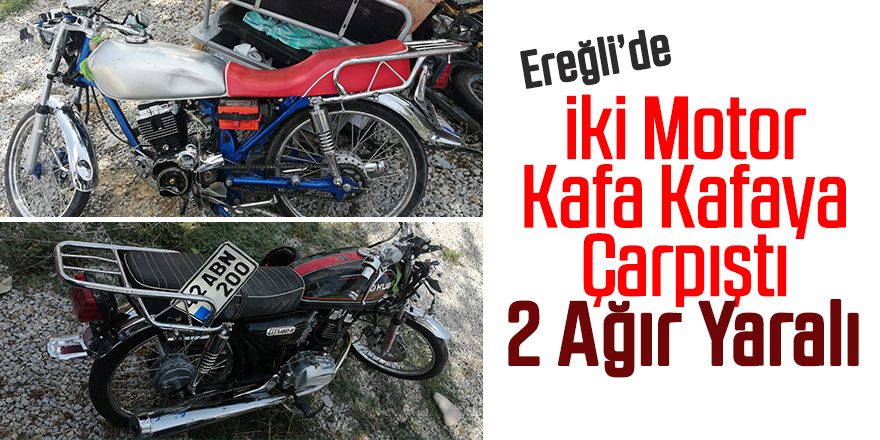 Motosikletler çarpıştı: 2 ağır yaralı