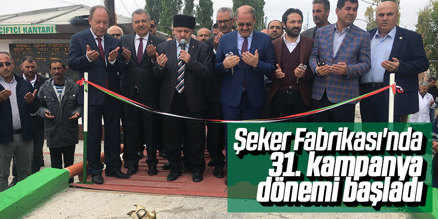 Ereğli Şeker Fabrikası'nda 31. kampanya dönemi başladı