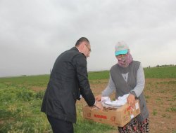 San pancar işçileri ile buluştu