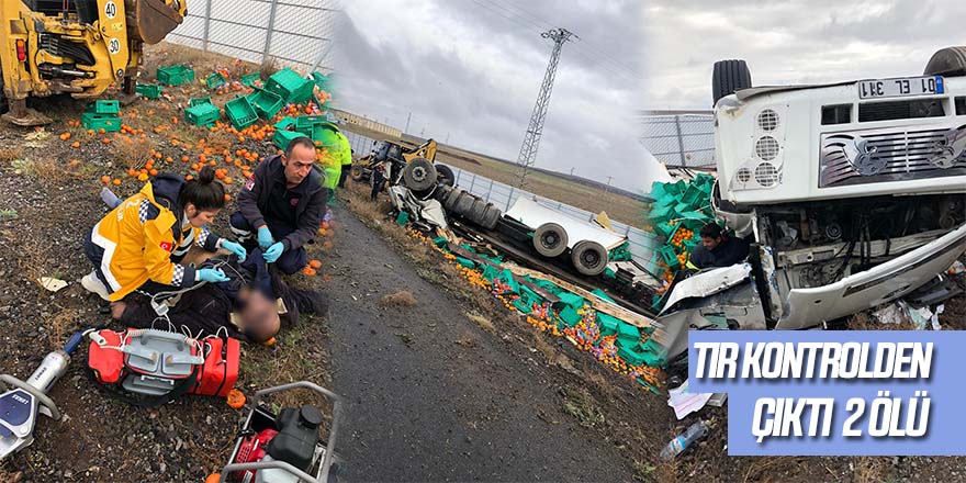 TIR KONTROLDEN ÇIKTI ; 2 ÖLÜ