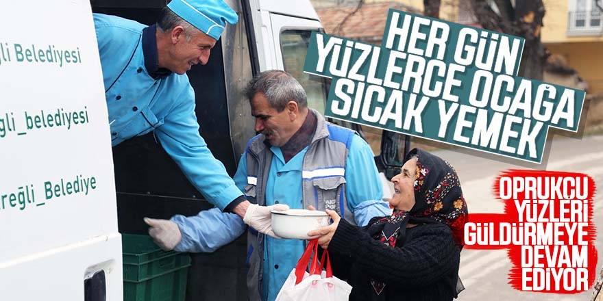 Ereğli Belediyesi’nden her gün yüzlerce ocağa sıcak yemek