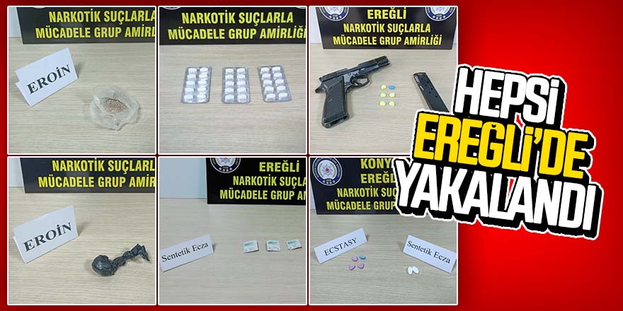 Ereğli’de Eroin  ve Silah Ele Geçirildi