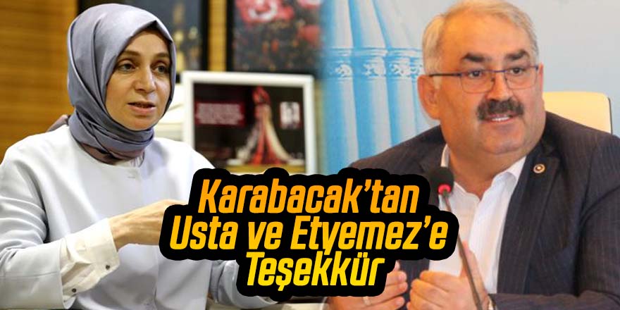 KARABACAK’TAN USTA VE ETYEMEZ’E TEŞEKKÜR