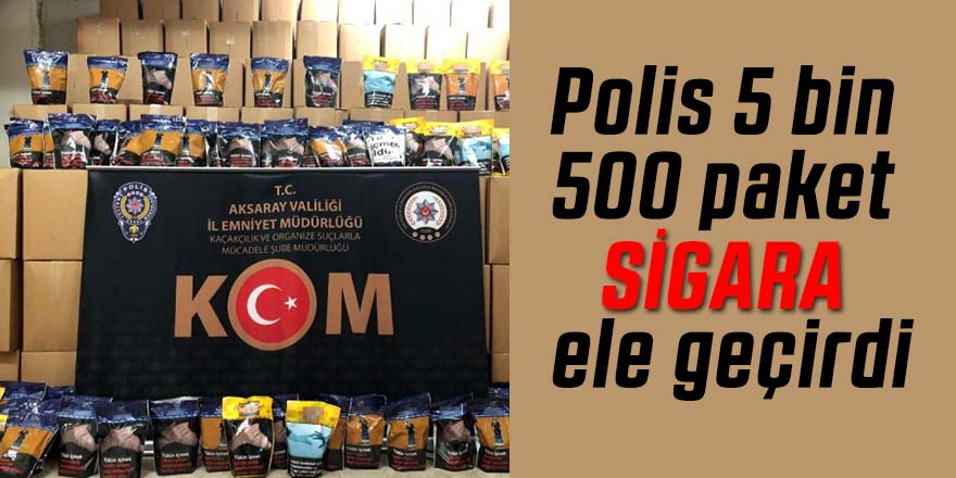 Kamyonette 5 bin 500 paket kaçak tütün ele geçirildi