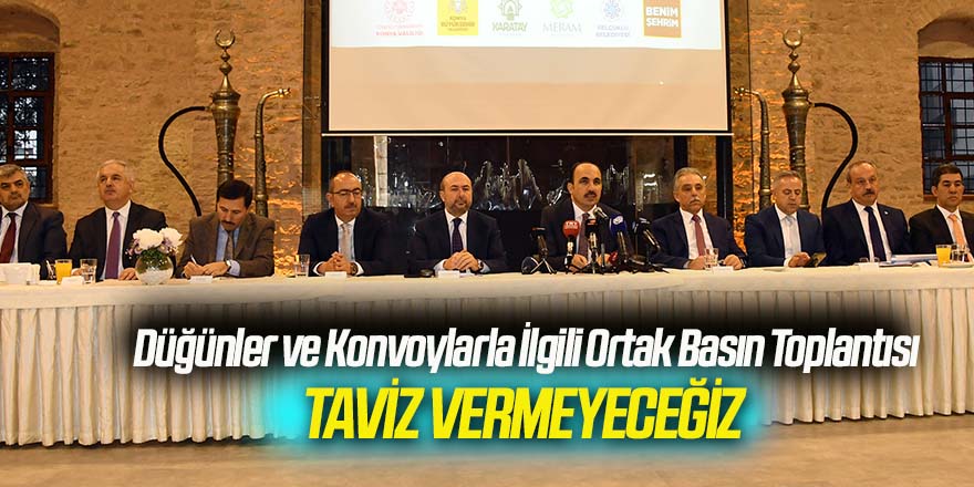 Düğünler ve Konvoylarla İlgili Ortak Basın Toplantısı Düzenlendi