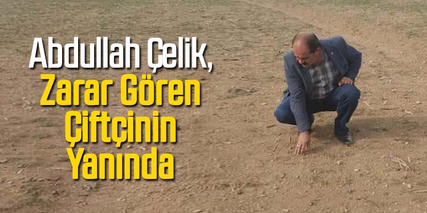 Abdullah Çelik Zarar Gören Çiftçinin Yanında