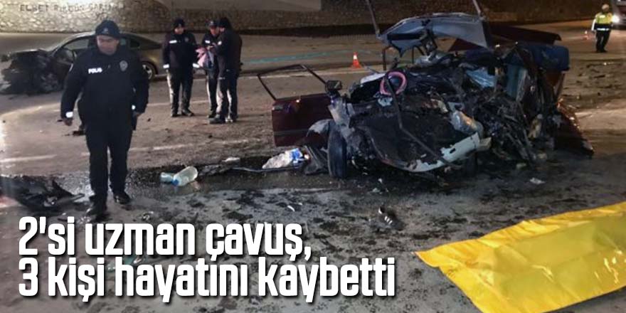Kaza'da: 2'si uzman çavuş, 3 kişi hayatını kaybetti