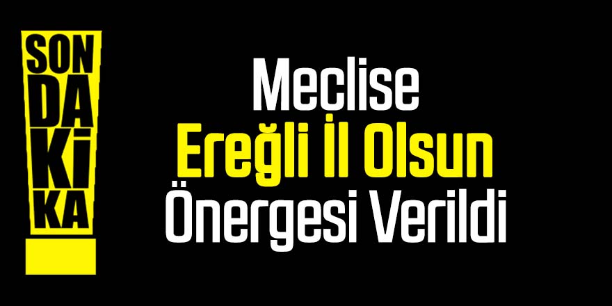 “EREĞLİ İL OLSUN” TEKLİFİ MECLİSTE