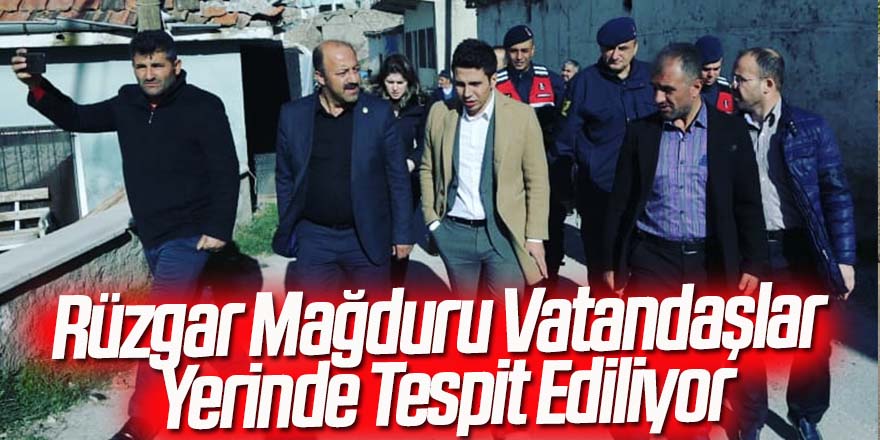Rüzgar Mağduru Vatandaşlar Yerinde Tespit Ediliyor