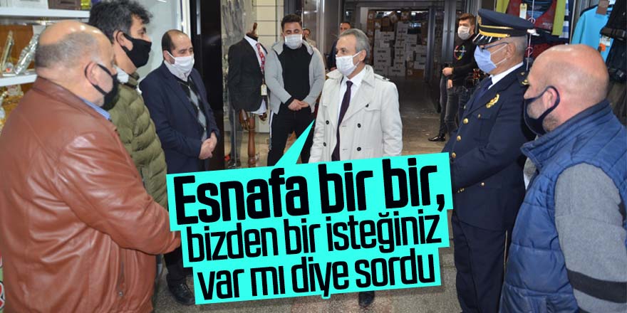 Kaymakam Çiftçi, Caddede vatandaşı, iş yerinde esnafı dinledi