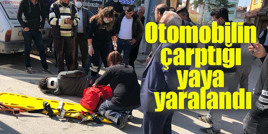 Otomobilin çarptığı yaya yaralandı