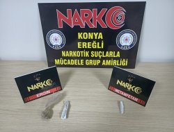 EREĞLİ'DE NARKOTİK POLİSİ EROİN ELE GEÇİRDİ