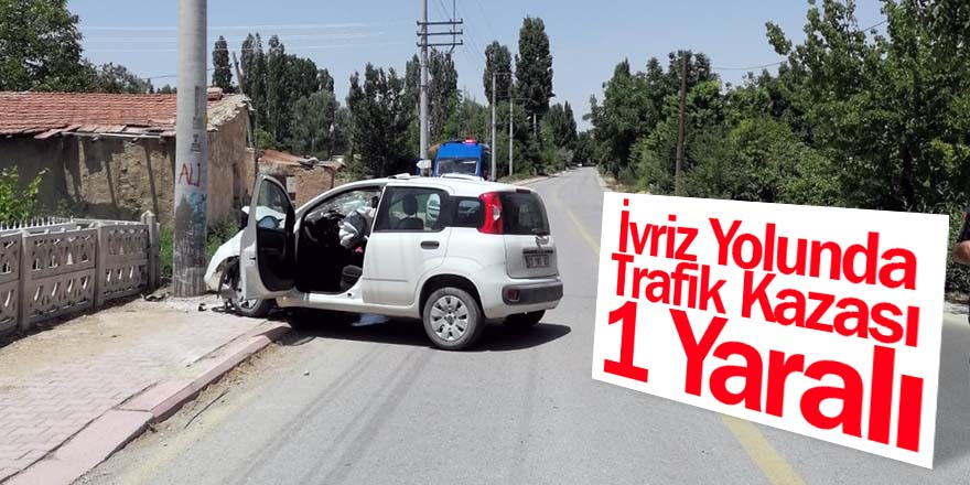 Otomobil elektrik direğine çarptı; 1 yaralı