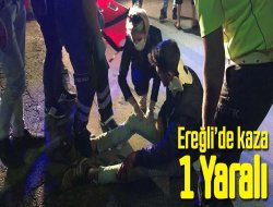 Otomobil ile çarpışan motosikletin sürücüsü yaralandı