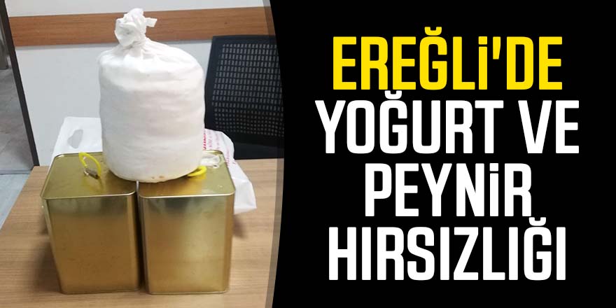 Ereğli'de Yoğurt ve Peynir Hırsızı Polisten Kaçamadı