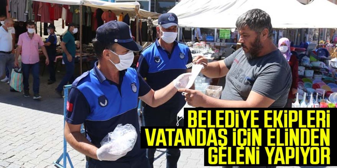 BELEDİYE EKİPLERİ VATANDAŞ İÇİN ELİNDEN GELENİ YAPIYOR