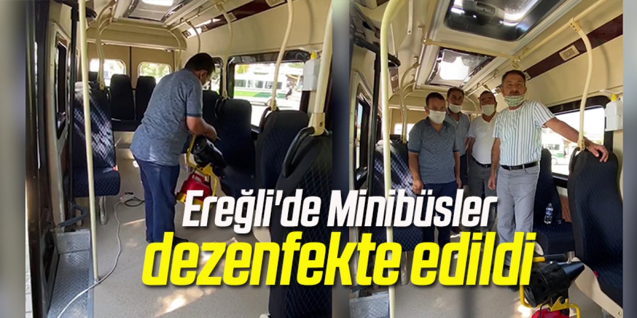 Ereğli'de Minibüsler dezenfekte edildi