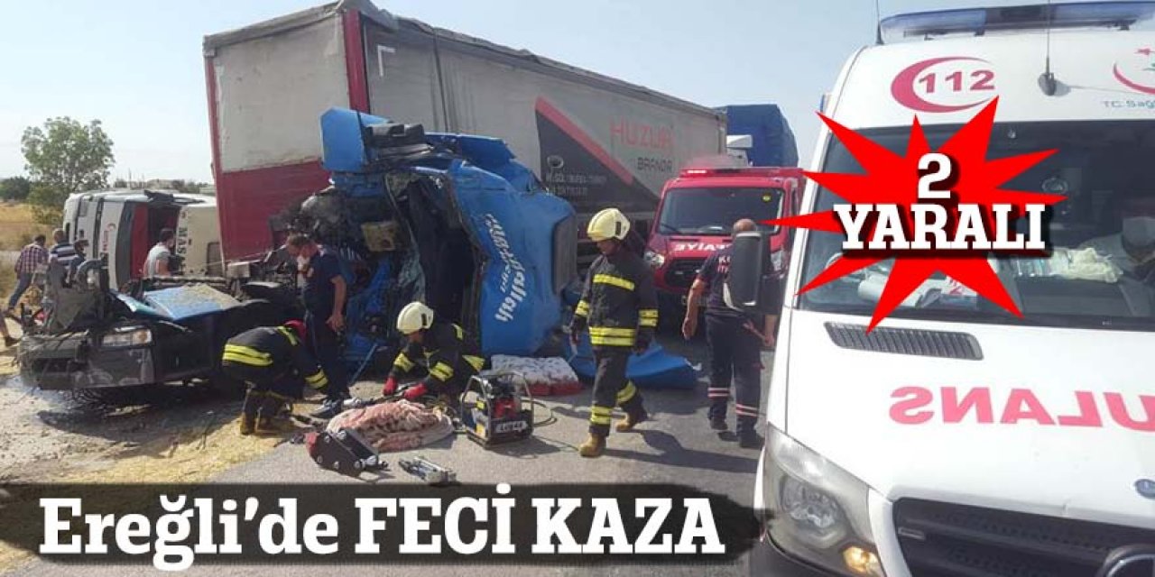 EREĞLİ'DE KORKUTAN KAZA;2 YARALI