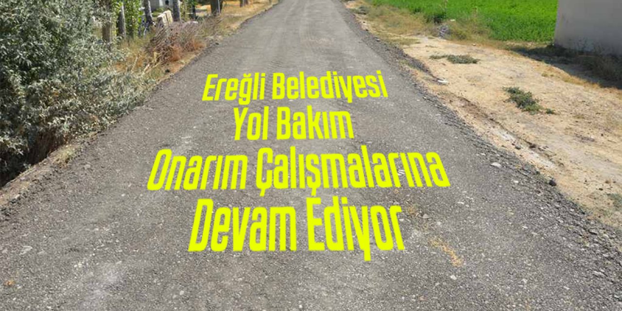Ereğli Belediyesi Fen İşleri Müdürlüğü Ekipleri Yol Bakım Ve Onarım Çalışmalarına Devam Ediyor.