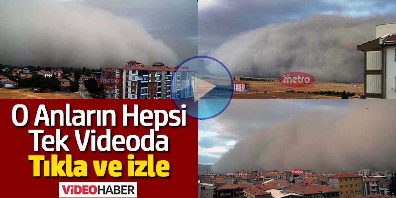 Ereğli'ye Toz Fırtınasının Geliş Anı