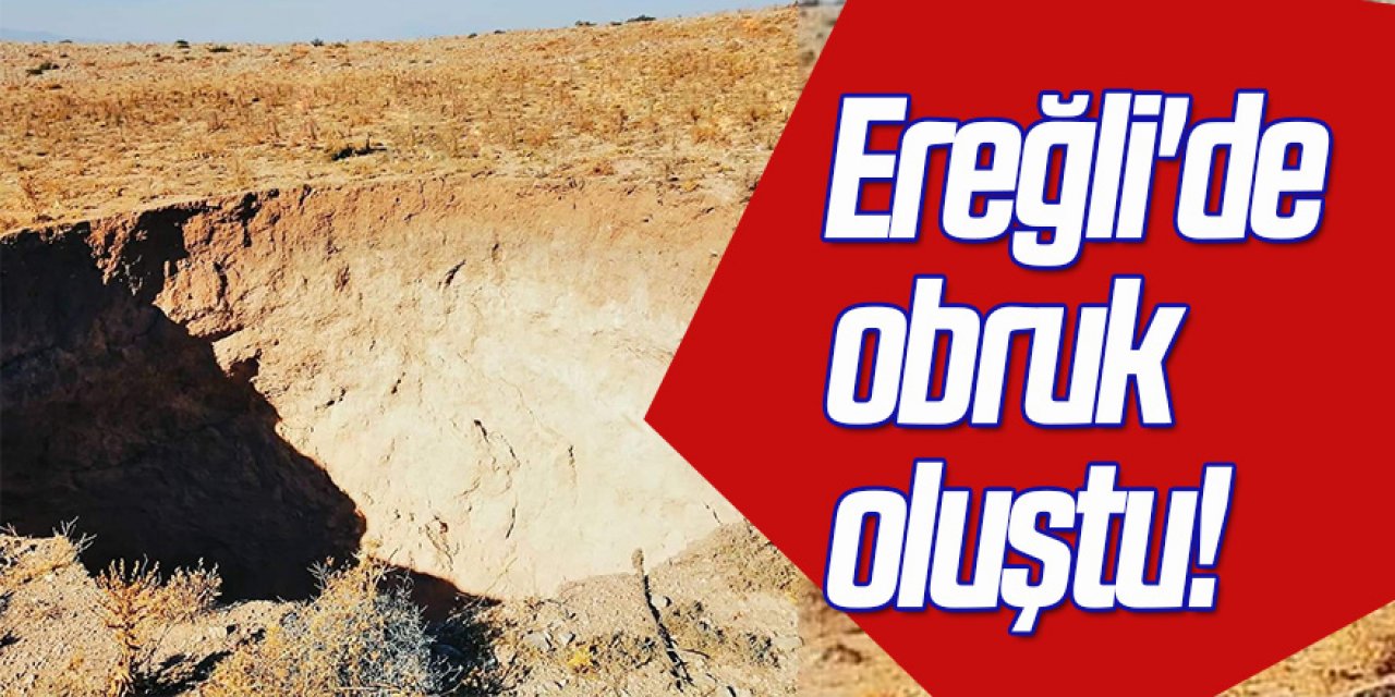 Ereğli'de obruk oluştu!