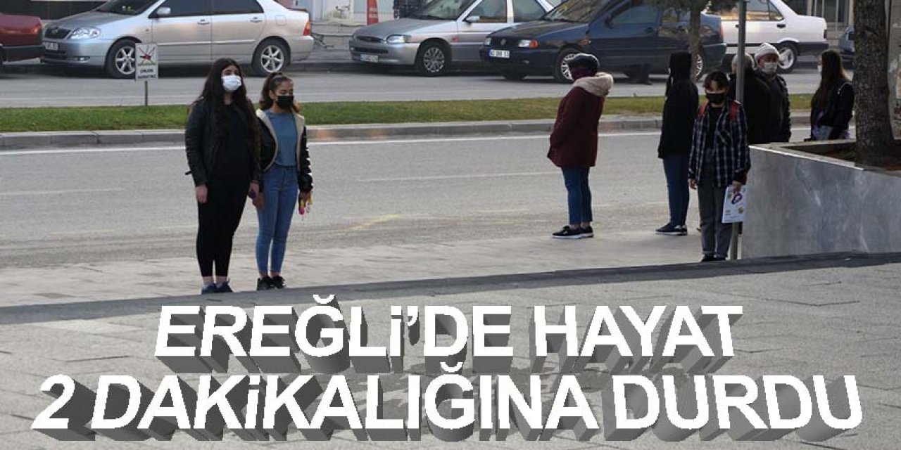 Ereğli, Büyük Önder Mustafa Kemal Atatürk'ü saygı duruşuyla andı