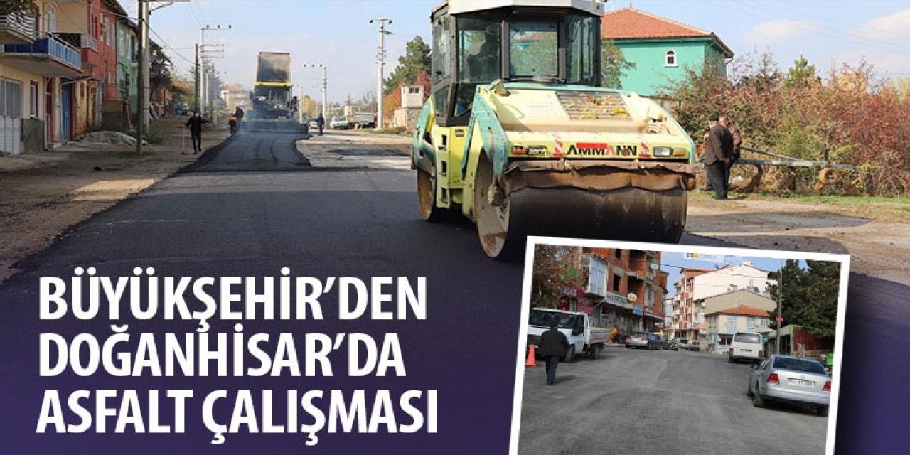 Büyükşehir’den Doğanhisar’da Asfalt Çalışması