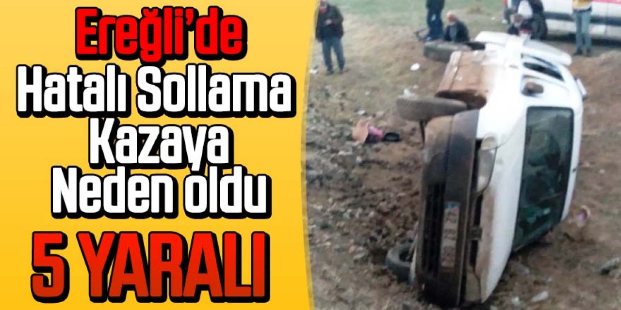 Ereğli’de 3 araçlı trafik kazası; 5 yaralı