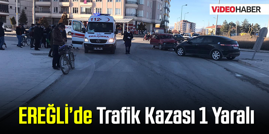 İki otomobil çarpıştı: 1 yaralı