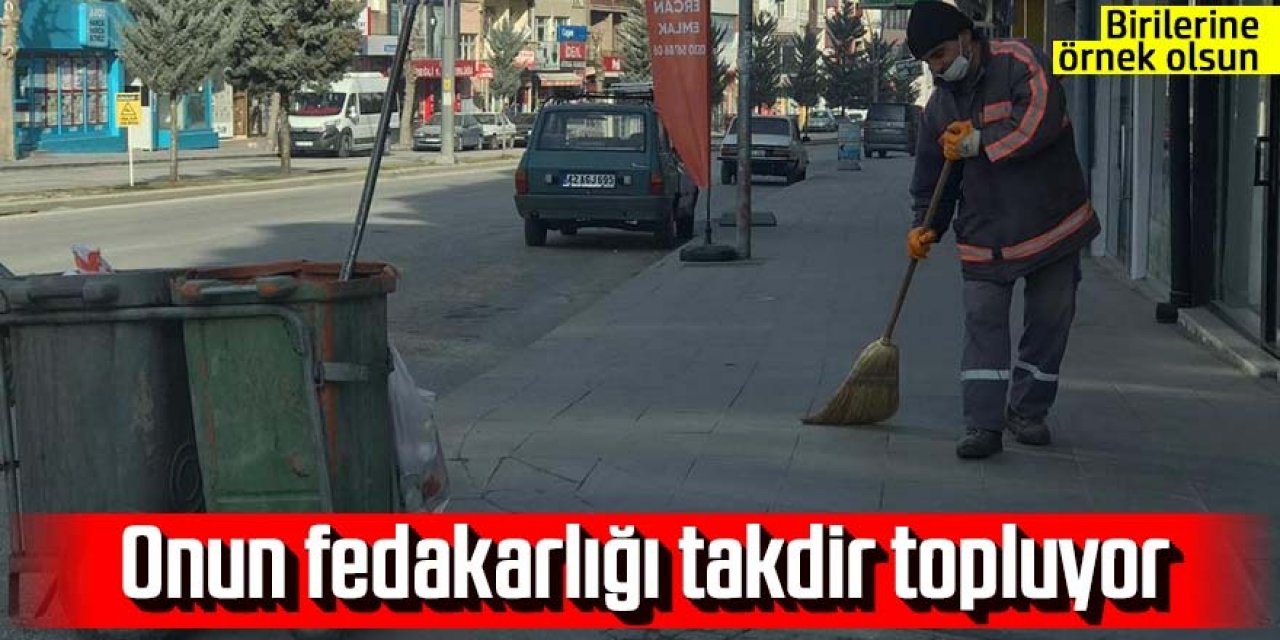 Ereğli’nin caddeleri onunla daha temiz oluyor