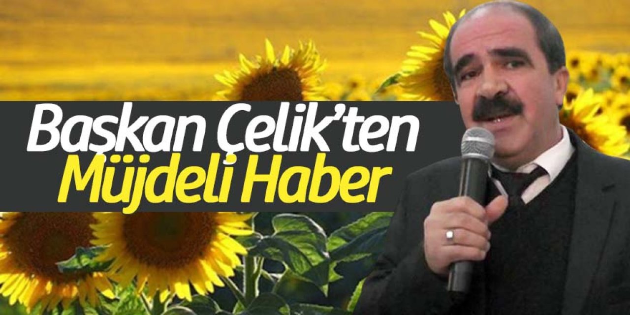 Çelik’ten müjdeli haber
