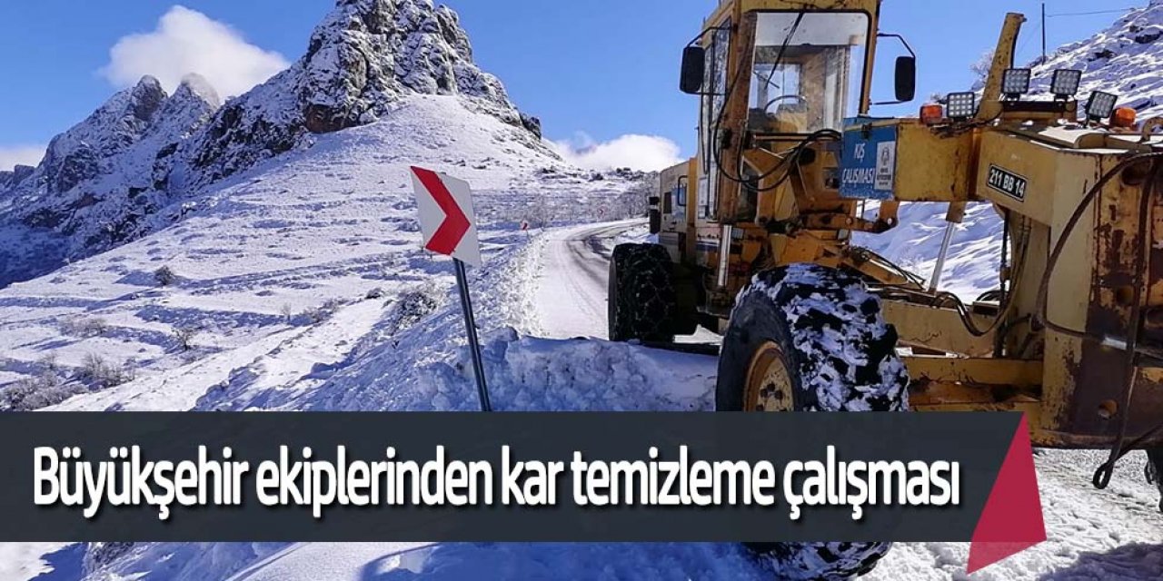 Büyükşehir ekiplerinden Kar Temizleme ve Buzlanmayı Önleme Çalışmaları