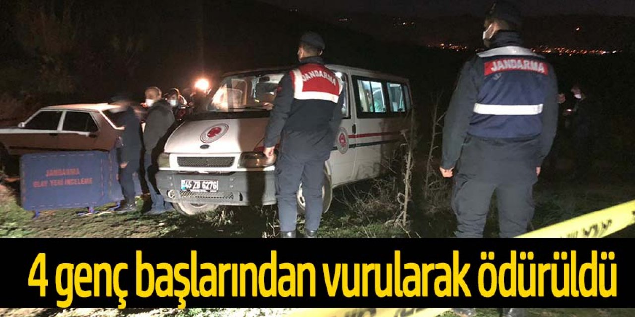 4 genç otomobilde başlarından vurularak öldürüldü