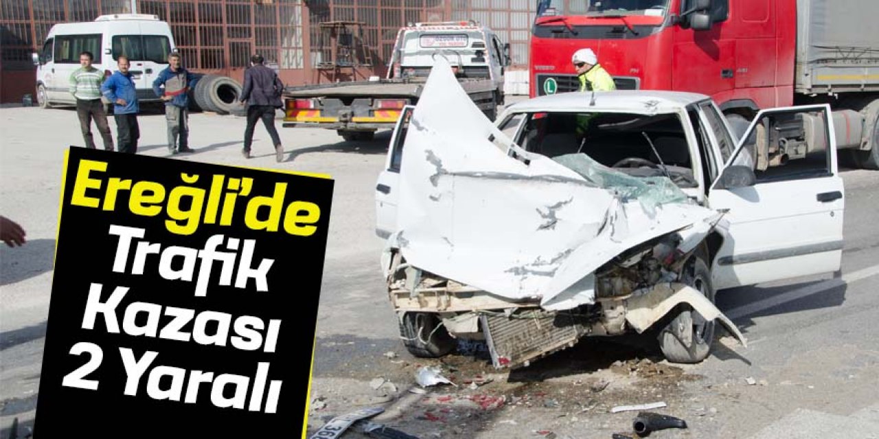 Otomobil ile süt tankeri çarpıştı 2 yaralı