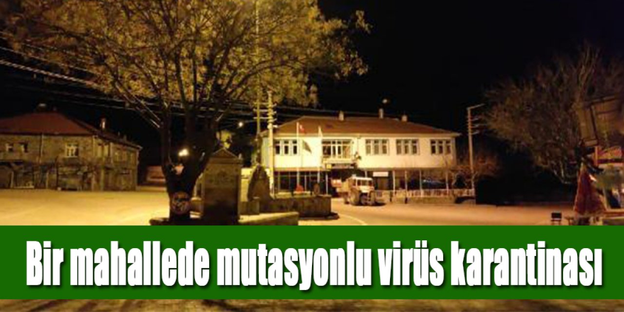 Bir mahallede mutasyonlu virüs karantinası