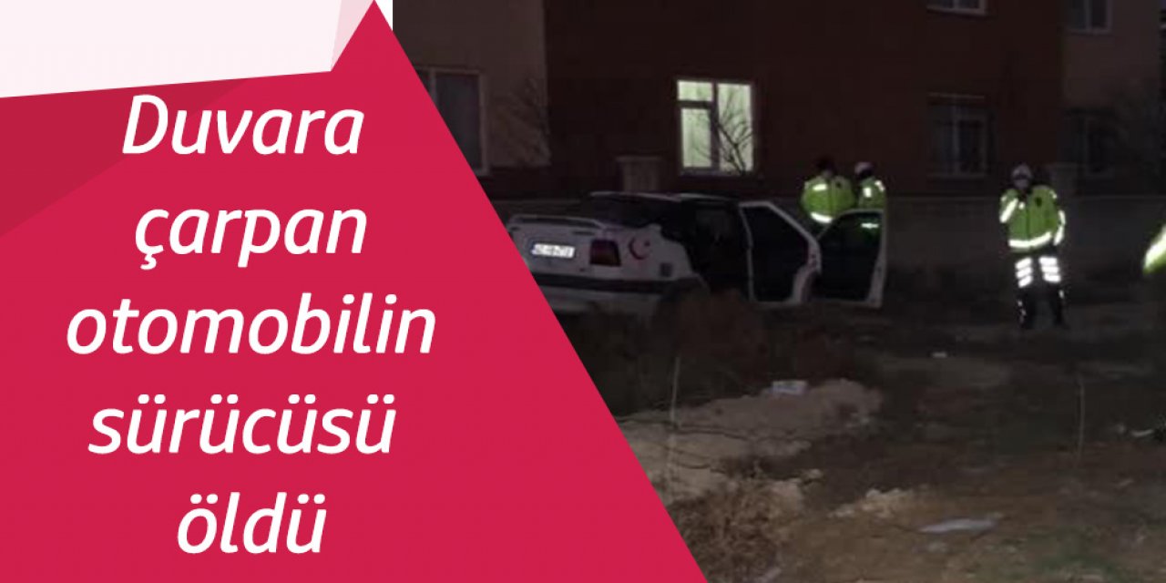 Duvara çarpan otomobilin sürücüsü hayatını kaybetti
