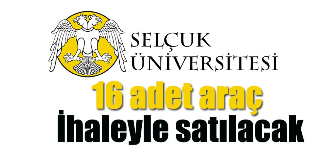 16 adet araç İhaleyle satılık