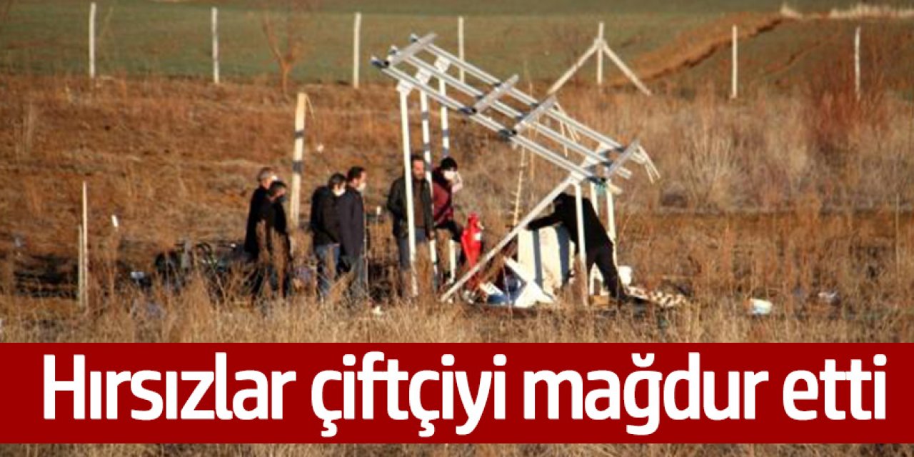 Konya'da tarla sulamak için kurulan güneş panellerini çalan hırsızlar bir ilçeyi bezdirdi.