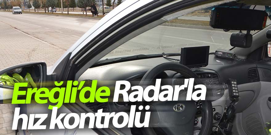 Trafik polislerinden 'Radar'la hız kontrolü'