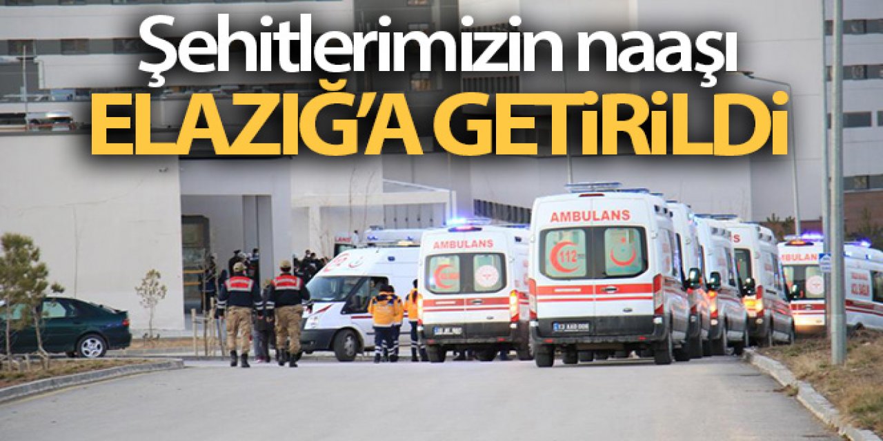 Şehitlerimizin naaşı Elazığ'a getirildi