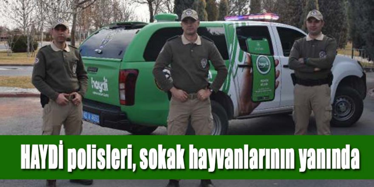 HAYDİ polisleri, sokak hayvanlarına sahip çıkıyor