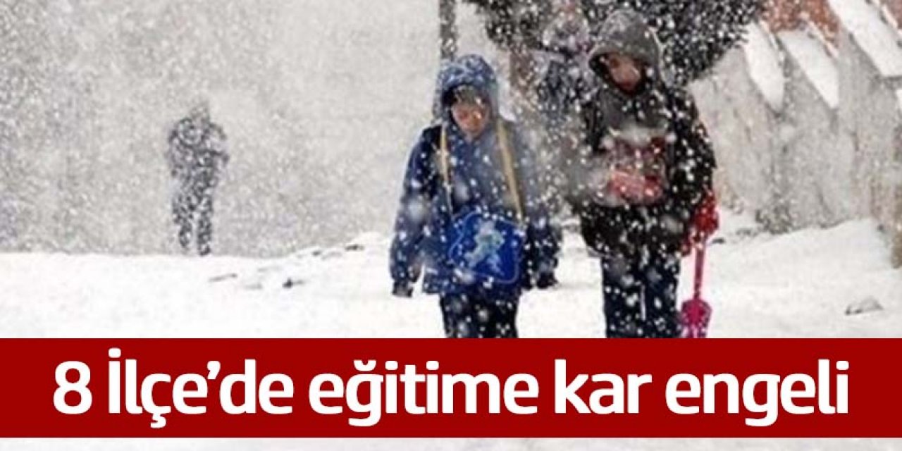 8 ilçede eğitime kar engeli