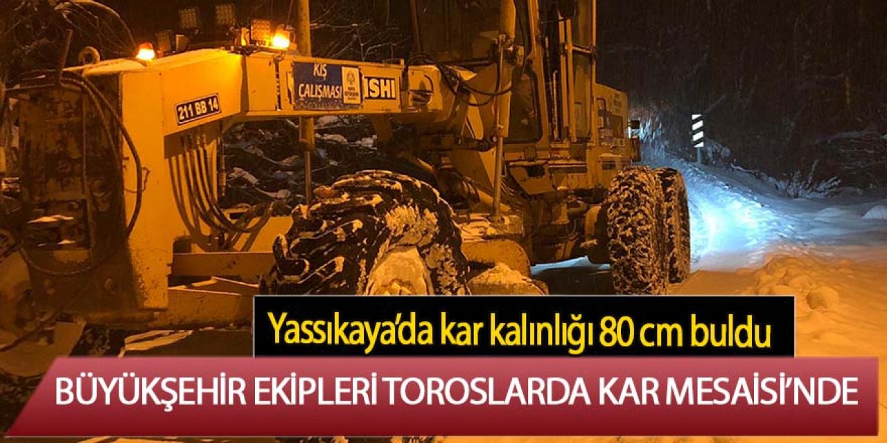 Yassıkaya’da kar kalınlığı 80 cm’yi buldu