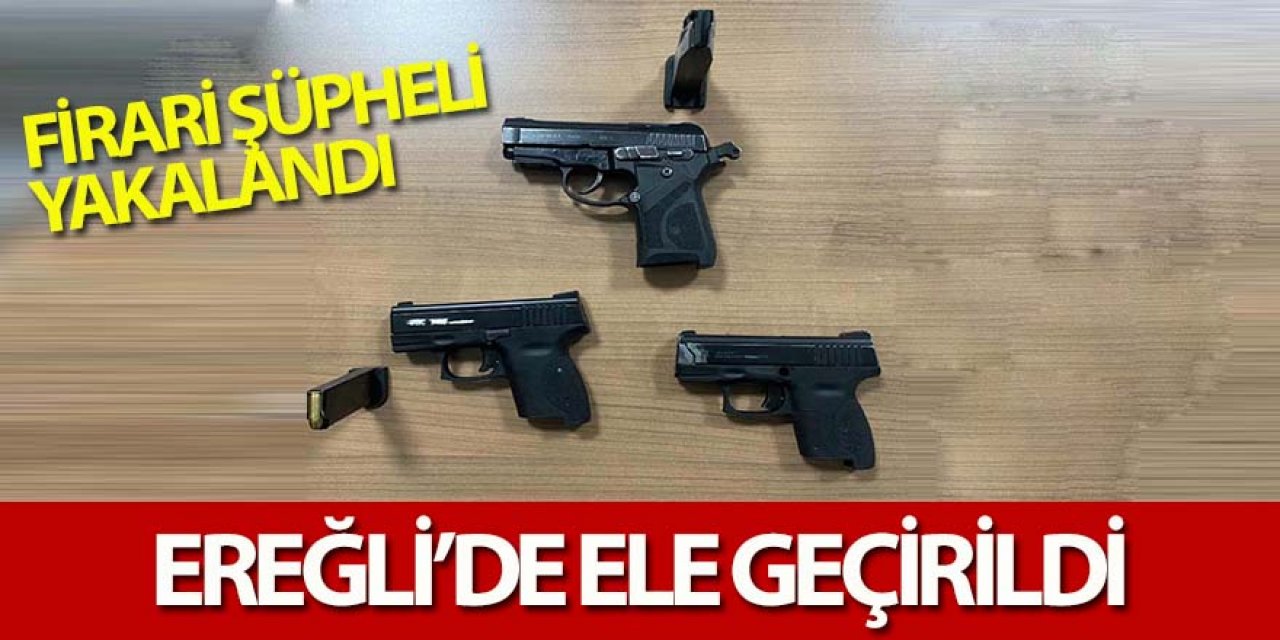 Ereğli’de Polis bir kahvehanede 3 adet silah ele geçirdi