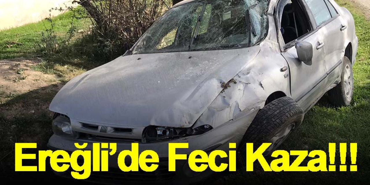 OTOMOBİL TAKLA ATTI 6 KİŞİ YARALANDI