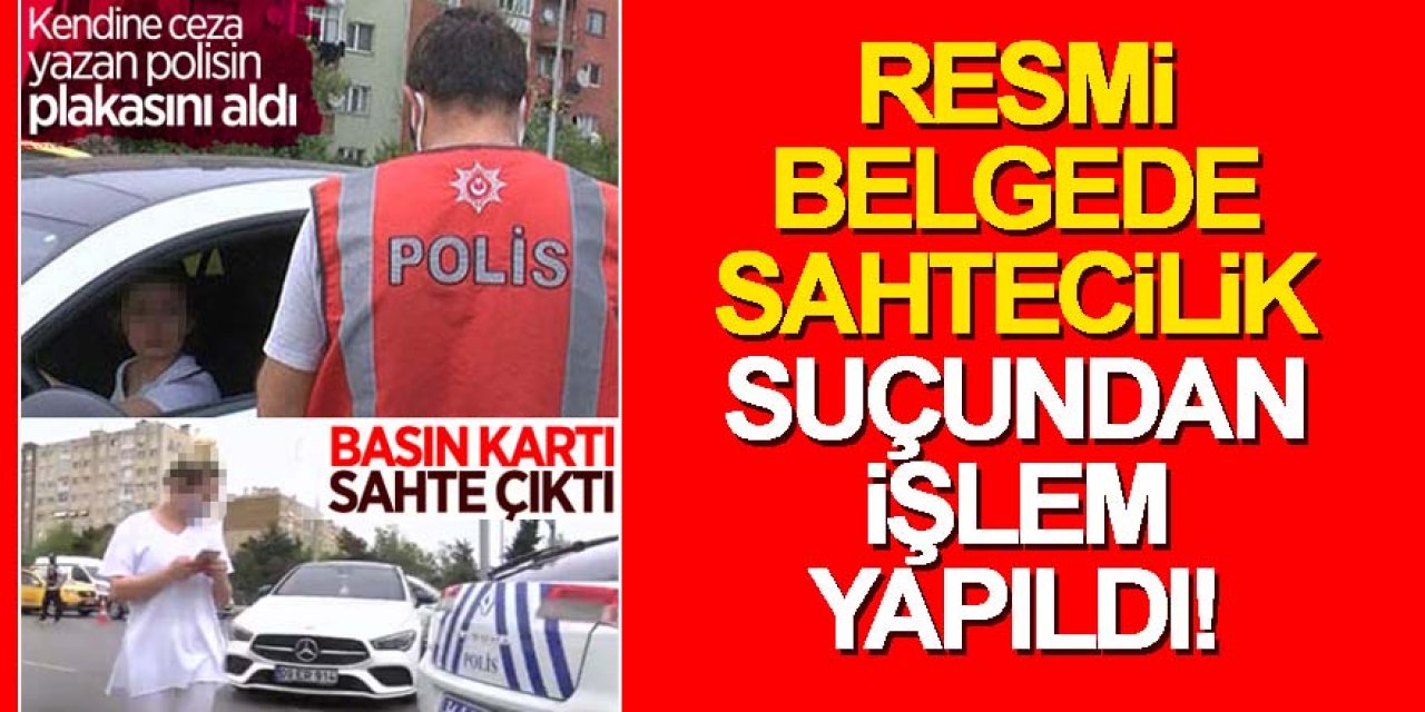 Sahte basın kartıyla geçmek istedi, yakalandı