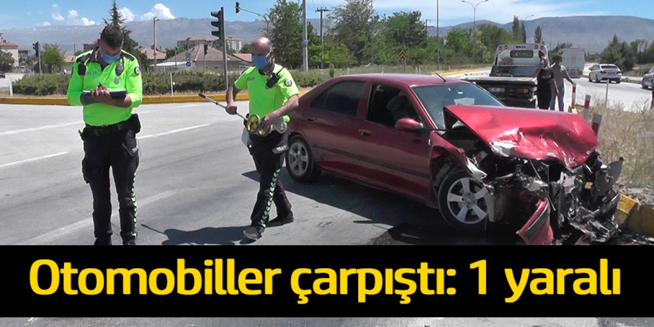 Ereğli'de otomobiller çarpıştı: 1 yaralı