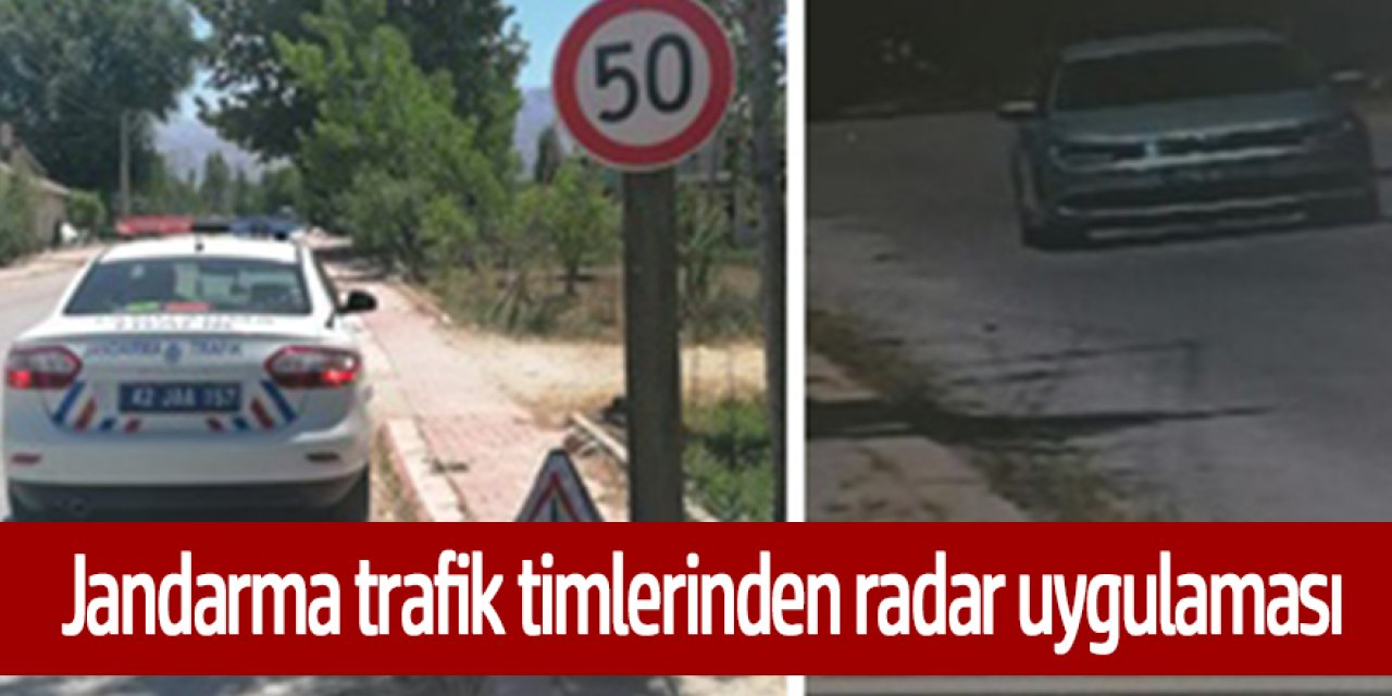 Jandarma trafik timlerinden radar uygulaması